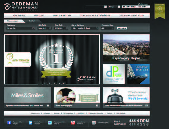 Dedeman Hotels ’e 11. Altın Örümcek Web Ödülü