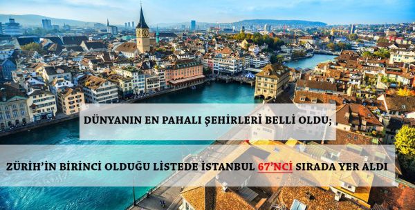 Dünyanın en pahalı şehri Zürih; İstanbul 67’nci sırada!