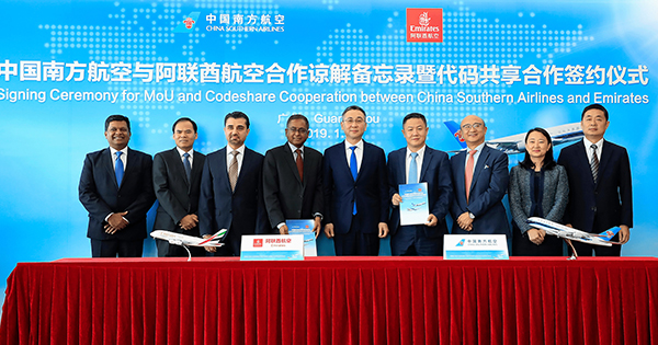 Emirates ve China Southern Airlines’tan yeni 18 uçuş noktasını kapsayan ortaklık