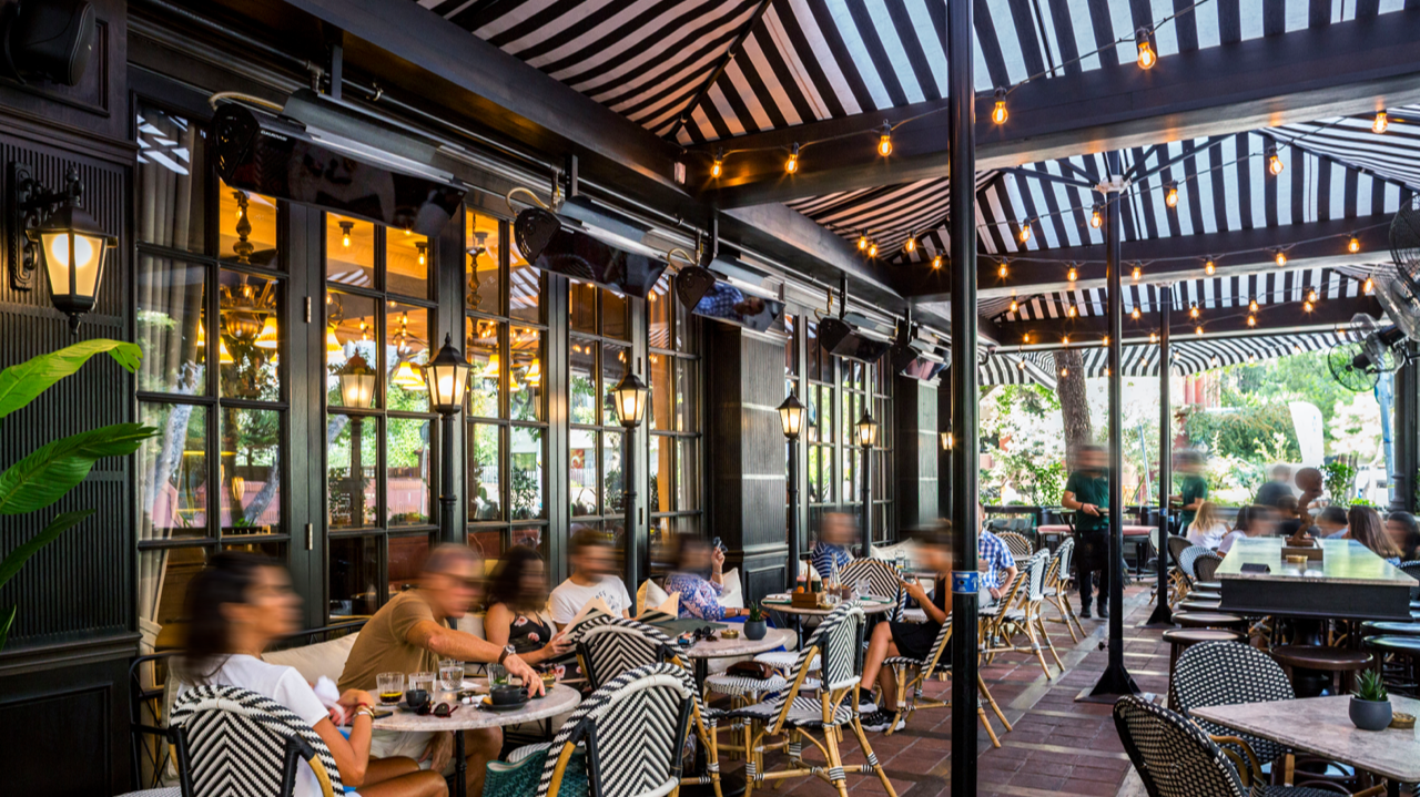 Kafe ve restoranların açık alanlarındaki doğal sıcaklık: Goldsun Elite